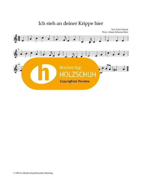 Ich steh an deiner Krippe hier